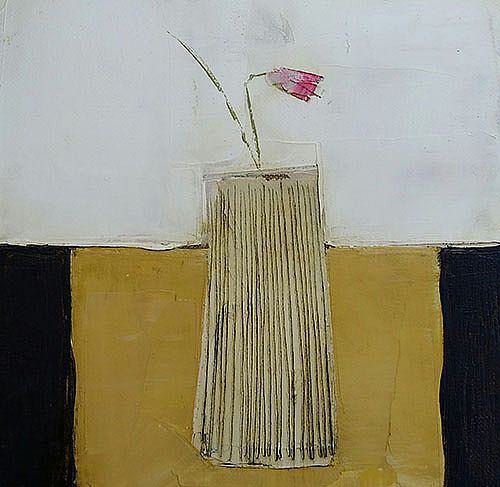 Eithne  Roberts - Pink on mustard clothe